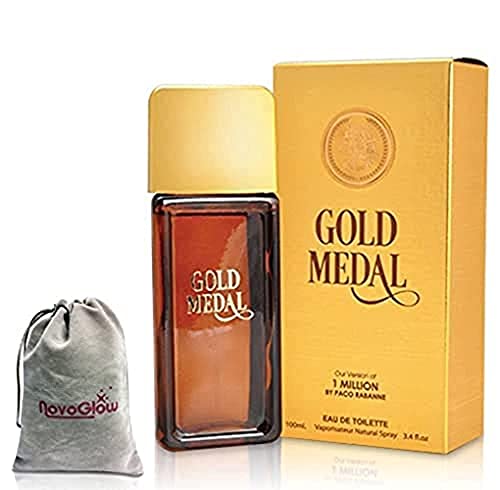 Gold Medal Perfume EDT For Men, Eau De Toilette Spray Perfume, Fragrance For Men- Daywear, Casual Daily Cologne Set with Deluxe Suede Pouch- 3.4 Oz Bottle- Ideal EDT Beauty Gift for Birthday,
