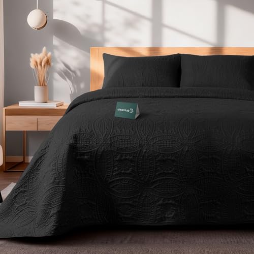 La Mejor Recopilación de Colchas y cubrecamas los mejores 10. 46 Dreamlab Colcha Ligera con 2 Fundas de Almohada, Capitonado, Ultra Suave. Hipoalergénico. Edrecolcha para Cama. Edredón para Verano y Todas Las Estaciones. (Matrimonial 210 x 240...