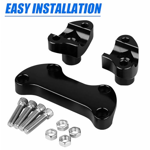 1.25” Handlebar Riser Top Clamp Kit 1.5 Inch Tall for Harley Sportster Dyna Touring Street Glide Electra Glide Softail Street Bob Fat Boy Fat Bob Low Rider XL 883 1200 (Height: 1.5", For 1.25" Bar) by VPZMT - Image 5