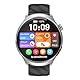 Knauermann PRO 4 EKG-Gesundheitsuhr mit Telefonfunktion – Smartwatch in Silber – Puls, Blutdruck, Blutsauerstoff, HRV, Schlafanalyse – Für Damen und Herren – Silikonarmband Silber