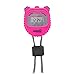 Marathon Adanac 3000 Digital Stopwatch Timer, Neon Pink - High Precision Accuracy to 1/100th Seconds - Water, Dust & Shock Resistant - 46” Lanyard Included