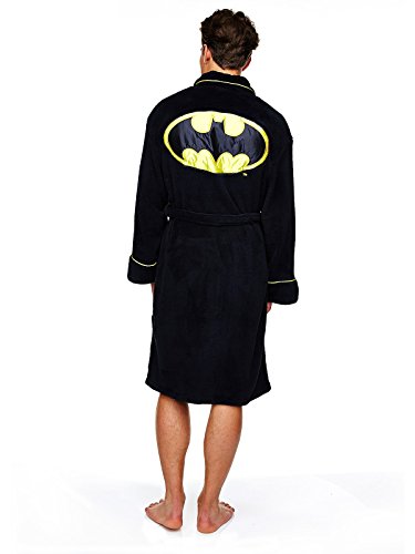 Batman Adult Fleece Bath Robe, Black, One Size2