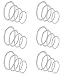 Masedy 24Pcs 20G 316L Stainless Steel Nose Rings Hoop Tragus Cartilage Helix Piercing Lip Septum Ring Silver Bendable