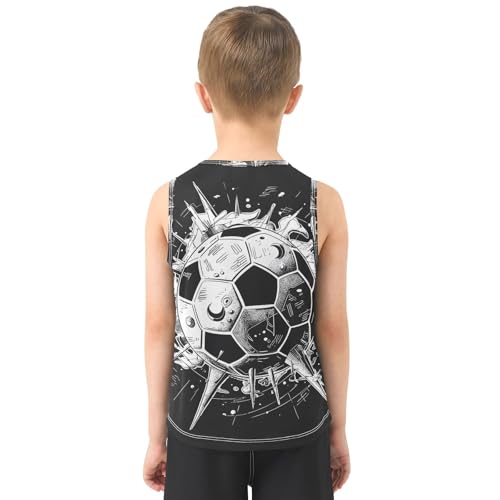 Boys' Tank Top Shirt Soccer Ball Sleeveless T-Shirts3