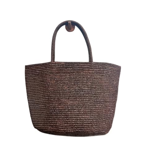 Sac en rotin tissé main grand volume pour ne plus manquer de place l'été