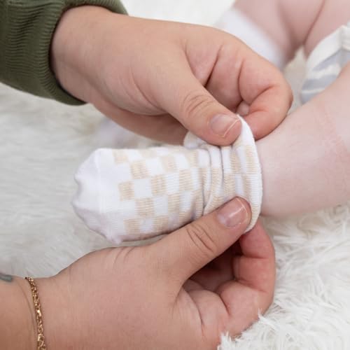 The Peanutshell Organic Baby Unisex Socks 0-24 Months Set of 12 Non-Slip Grip Soft Cotton Newborn & Toddler Socks - Gray Mint4