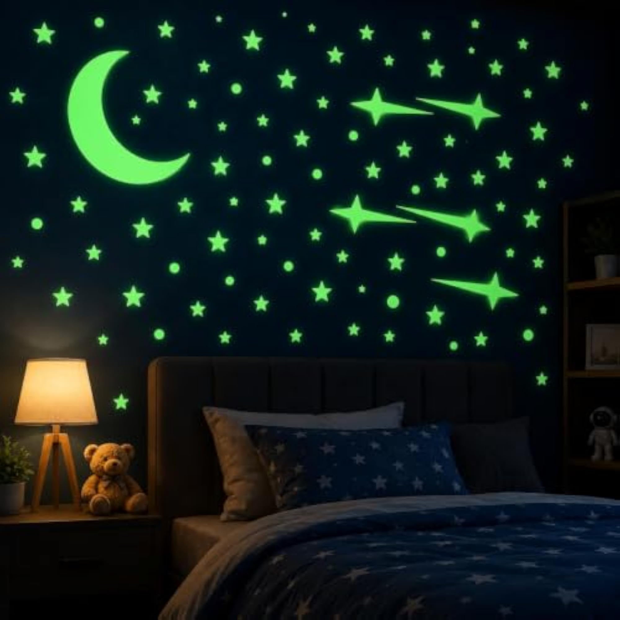 Glow in The Dark Stars & Moon Wall Stickers -690