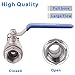 DERNORD Full Port Ball Valve Stainless Steel 304 Heavy Duty for Water, Oil, and Gas with Blue Locking Handles (3/4