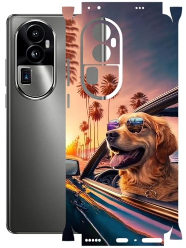 Image of AtOdds - Full Body Back Screen Guard Protector Film - Lamination Wrap Skin Sticker Compatible with Oppo Reno 10 PRO Plus | Scratchproof Matte Finish (Happy Doggo)
