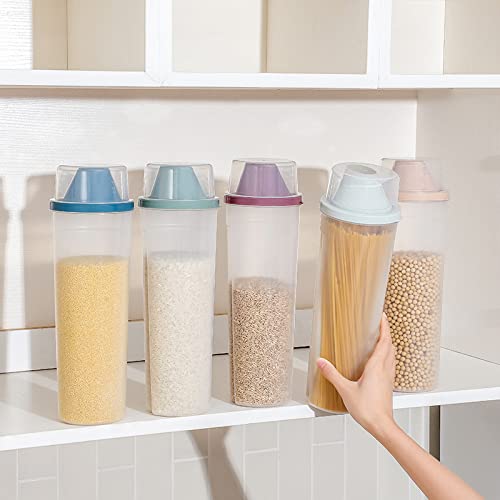 Pot transparent pour stocker des aliments et des céréales avec couvercle scellé hermétique