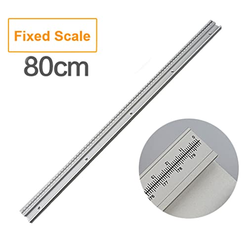 45 gąsienic typu T z ruchomą/stałą skalą, ze stopu aluminium, do piły stołowej, do obróbki drewna, narzędzia DIY, prezent dla stolarza, stałe 122 cm, z nawierconymi otworami montażowymi