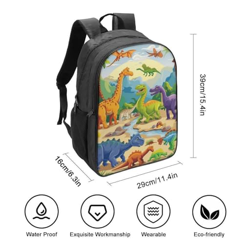 Mochila de dinosaurio impermeable 3D con espalda acolchada para niños de preescolar 2