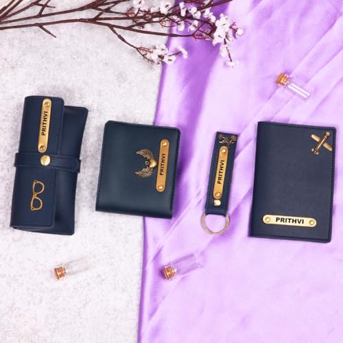 Image of ncgifts Personalized Leather Wallet Gift Hamper for Men | Gift for Man |Gifts for Man|Personalised Gifts | Christmas Gifts for Men | Secret Santa Gifts for Office Colleagues Staff