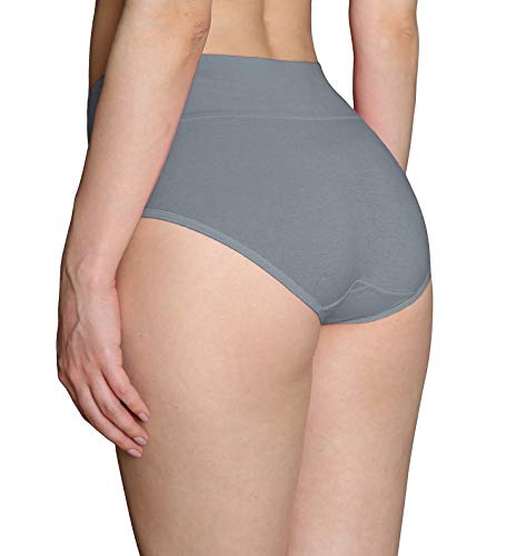 Image of Innersy Women's 5 Pack High Waist Tummy Control Solid Color Cotton Briefs Panties