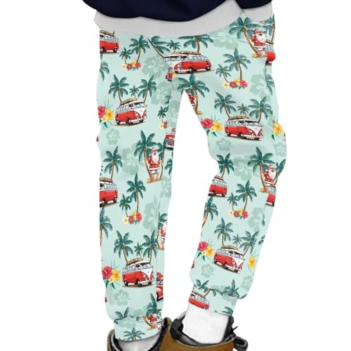 AmzPrint Snowflake Print Christmas Trendy Sweatpants for Boys Plus Size Red Long Sweatpants for Teen Boys 14-162