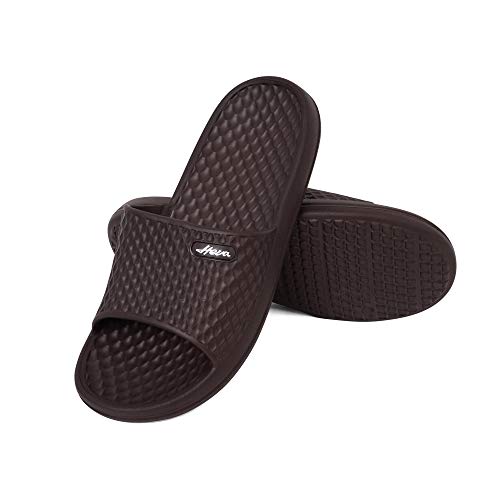 Image of FUNKYMONKEY Men's Shower Slides - Non Slip Quick Drying Sandals for Men - Lightweight Pool Beach Bathroom Slippers Indoor Outdoor