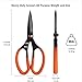 BoFuYuan Heavy Duty All Purpose Scissors, Stainless Steel Blades, Black Orange Comfort Grip Handle, 8.5 Inch Professional Multipurpose Utility Sharp Shears for Kitchen, Garden, Office, Craft, Sewing