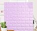 SHT Fond d'écran 3D Auto-adhésif Fond TV Waterproof Stickers muraux 3D Living Room Wallpaper Chambre Décoration Brique Wallpaper (Color : Violet, Dimensions : 70cmx77cm)