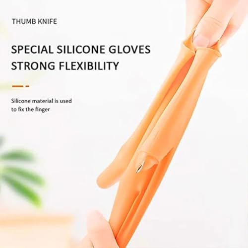 Image of ROHC PremiumAV Silicone Thumb Cutter Glove for Right Hand - Protective Gardening Glove with Built-in Blade for Harvesting, Trimming, Lawn Maintenance, Fruit & Vegetable Picking (1 Pc)