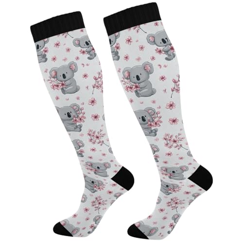 Image of Pigsaly Ceramic Mugs Coffee Cups Womens Knee High Socks Love Compression Socks Athletic Tube Sock Outdoor Sport Socks