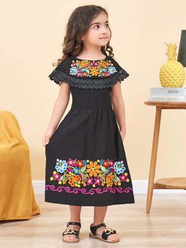 Mexican Dress for Girls Traditional Embroidered Dresses Toddler Cinco de Mayo Outfit Kids Mexican Dresses Vestidos Mexicanos3