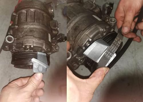 ZKTOOL 2-TLG Metallisch Demontage/Montage Werkzeuge Satz für Auto Stretch-Fit Keilrippenriemen, Kfz Rippen Antriebsriemen Entferner Installationswerkzeug Set, Riemen Entfernen/Installation