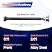 938-008 Front Drive Shaft Prop Shaft Driveshaft Assembly [4WD] Fit for Hummer H3 2006-2010 Sport Utility, H3T 2009-2010 Crew Cab Pickup, OE 10376298, 15860584