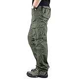 Pantalones Hombre Verde Ropa Pantalón Montaña Pantalón Trabajo Tacticos Militar Cargo con Bolsillos Caza Pantalon Hombre Laboral Pantalones Naranjas Verde L