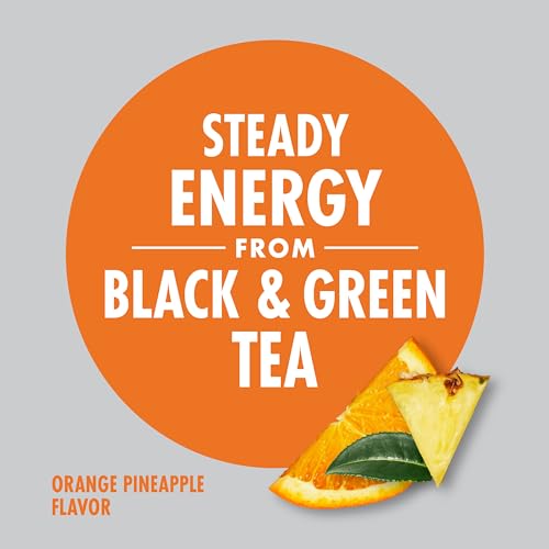 Image of V8 +ENERGY Orange Pineapple Energy Drink, Made with Real Vegetable and Fruit Juices, 8 FL OZ Can (2 Packs of 12 Cans)