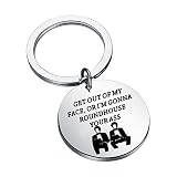 MYOSPARK Movie Inspired Jewelry Funny Step brother Keychain Movie Fans Gift Best Friend Gift (roundhouse KC)