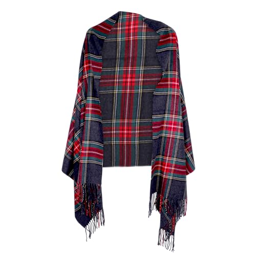 Women Tartan Plaid Scarf Warm Soft Cashmere Feel Giant Winter Shawl Wrap3