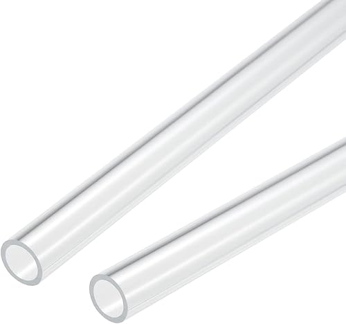 MECCANIXITY Tubo acrílico transparente rígido redondo tubo 0.472 in (12") ID 15mm (0.6") OD 10" para lámparas y linternas, sistema de refrigeración