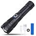 Produktbild Riou XHP50 LED Taschenlampe Extrem Hell 900000 Lumen Zoom USB Aufladbar Wasserdichte Flashlight für Outdoor, Wandern, Camping(mit 18650 Batterien) (Schwarz)