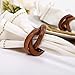 ALPHA Living HOME Wooden Napkin Rings Set of 12 - Handmade Mango Wood Napkin Holders - Rustic Serviette Rings for Dining Table, Wedding, Party & Holiday Decor - Elegant Tabletop Accessory (Brown)