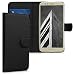 Produktbild kwmobile Motorola Moto E5 Play Hülle - Kunstleder Wallet Case für Motorola Moto E5 Play mit Kartenfächern und Stand - Schwarz
