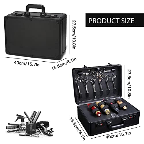 GGAIFbp Estojo de barbeiro portátil para barbeiros e suprimentos de dupla camada grande barbeiros fe
