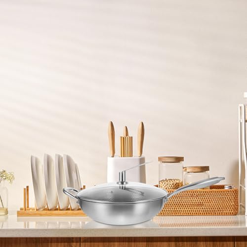 Wok de Acero Inoxidable con Tapa 32 cm Antiadherente miniatura 4