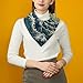 Geometric Waves 100% Silk Bandanas 4 Pcs, Sailing Small Square Scarfs 25