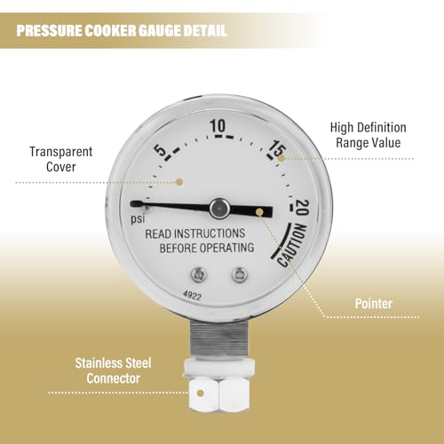 image for Prosocool 85772 Pressure Cooker Steam Gauge Replacement for Presto Ste