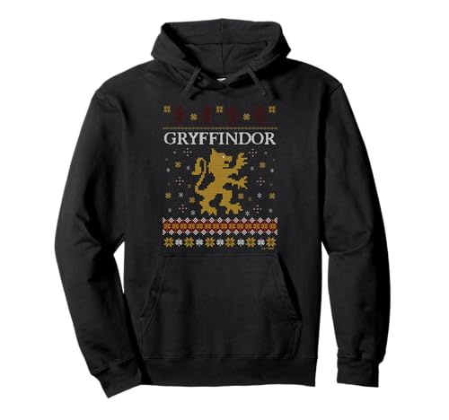 Image of Harry Potter Gryffindor Ugly Christmas Pullover Hoodie