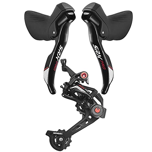 SENSAH SRX PRO 1x11 Speed, 11s Road Groupset, R/L Shifter und Derailleure hinten, Gravel-Bikes Cyclo-Cross (SRX Pro（Aluminium）)