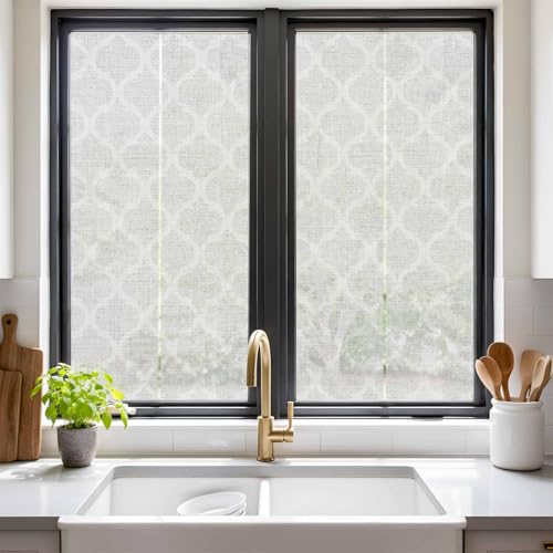 Vinilo decorativo para ventanas blanco 19.6 x 39.3 pulgadas miniatura 2