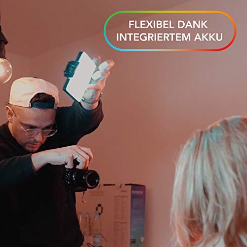 Walimex pro Rainbow Pocket LED-RGB Videoleuchte mit Fernsteuerung