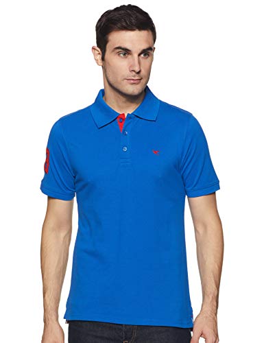 Image of Deniklo Men Cotton Rich Regular Fit Solid Polo T-Shirt | Men's Best T Shirt |Half Sleeves Casual T-Shirt |Classic Plain T-Shirt | Collar T Shirt|Polo T-Shirt for Men (Available in Plus Size)
