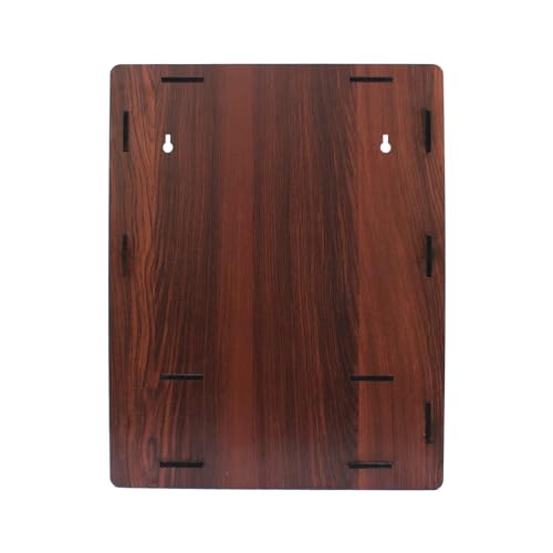 Image of Olive Tree Ethnic Wooden Pooja Mandir for Home Handcrafted Puja Stand | Wall Mounted with LED Spot Light | Mandapam, Pooja Ghar, Temple Office Decor - Walnut Size 12X12X16 Inch 1008