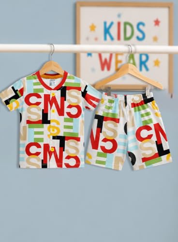 Image of 3BROS Baby Boys & Baby Girls Cotton Hosiery Clothing Set Half Sleeves T-shirt with Matching Pants (DB20HS6027 Parent)