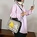 MONSHMU Womens Clear Shoulder Bag Japanese Styles Crossbody Bag Student Schoolbag Itabag Messengers Bag for Pin Display
