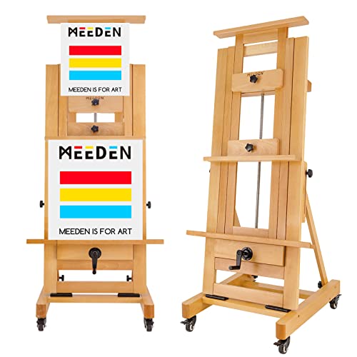 MEEDEN Extra Large Heavy-Duty Artist Easel,Professional Art Floor Easel for Painting Canvas,Holds Canvas Art Up to 67
