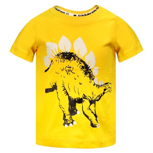 Image of DEEKEY Toddler Boys Shirts Short-Sleeve Little Kids t Shirts Boys' Tops, Tees & Shirts Graphic TEE Age for 2-7 Years 4-Pack