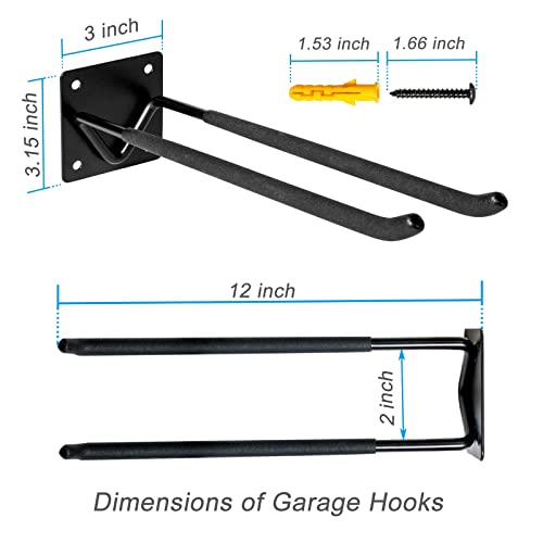 Gocenyi 2 Pcs Garage Tool Organizer Wall Mount, Garage Shovel And Rake Holder Wall Mount thumb #6